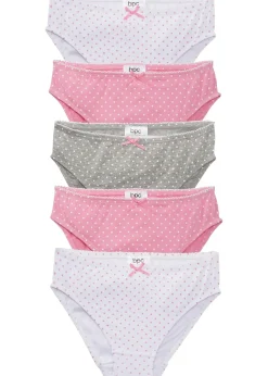 Lot de 5 slips coton avec nœud en satin