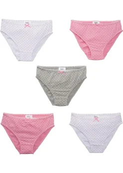 Lot de 5 slips coton avec nœud en satin