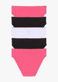 Lot de 5 slips coton avec nœud en satin