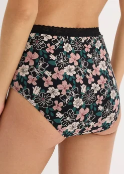 Lot de 4 slips coton taille haute