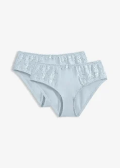 Lot de 2 slips maxi avec dentelle