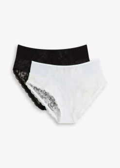 Lot de 2 slips maxi avec dentelle