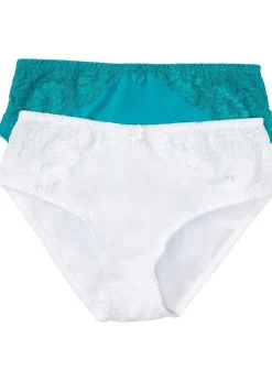 Lot de 2 slips maxi avec dentelle