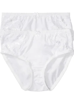 Lot de 2 slips maxi avec dentelle