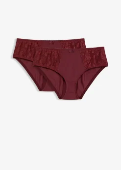 Lot de 2 slips maxi avec dentelle