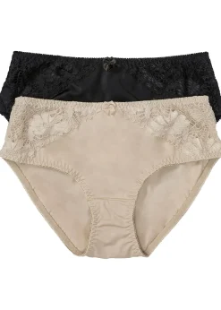 Lot de 2 slips maxi avec dentelle