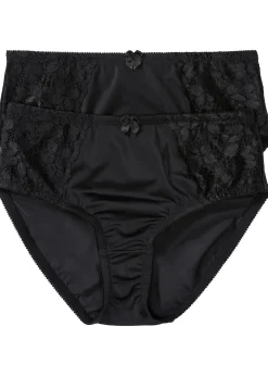 Lot de 2 slips maxi avec dentelle