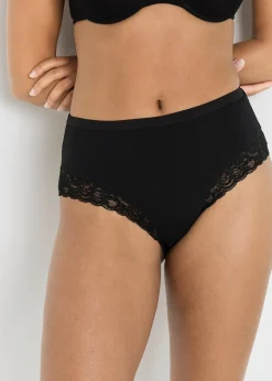 Lot de 4 slips maxi coton et dentelle