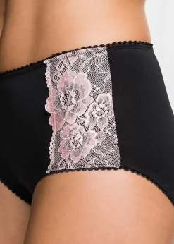 Lot de 3 slips maxi microfibre et dentelle