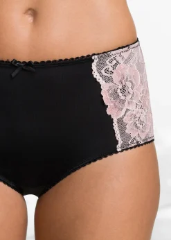 Lot de 3 slips maxi microfibre et dentelle