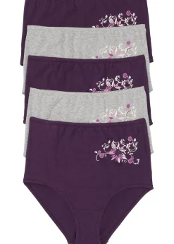 Lot de 5 slips taille haute