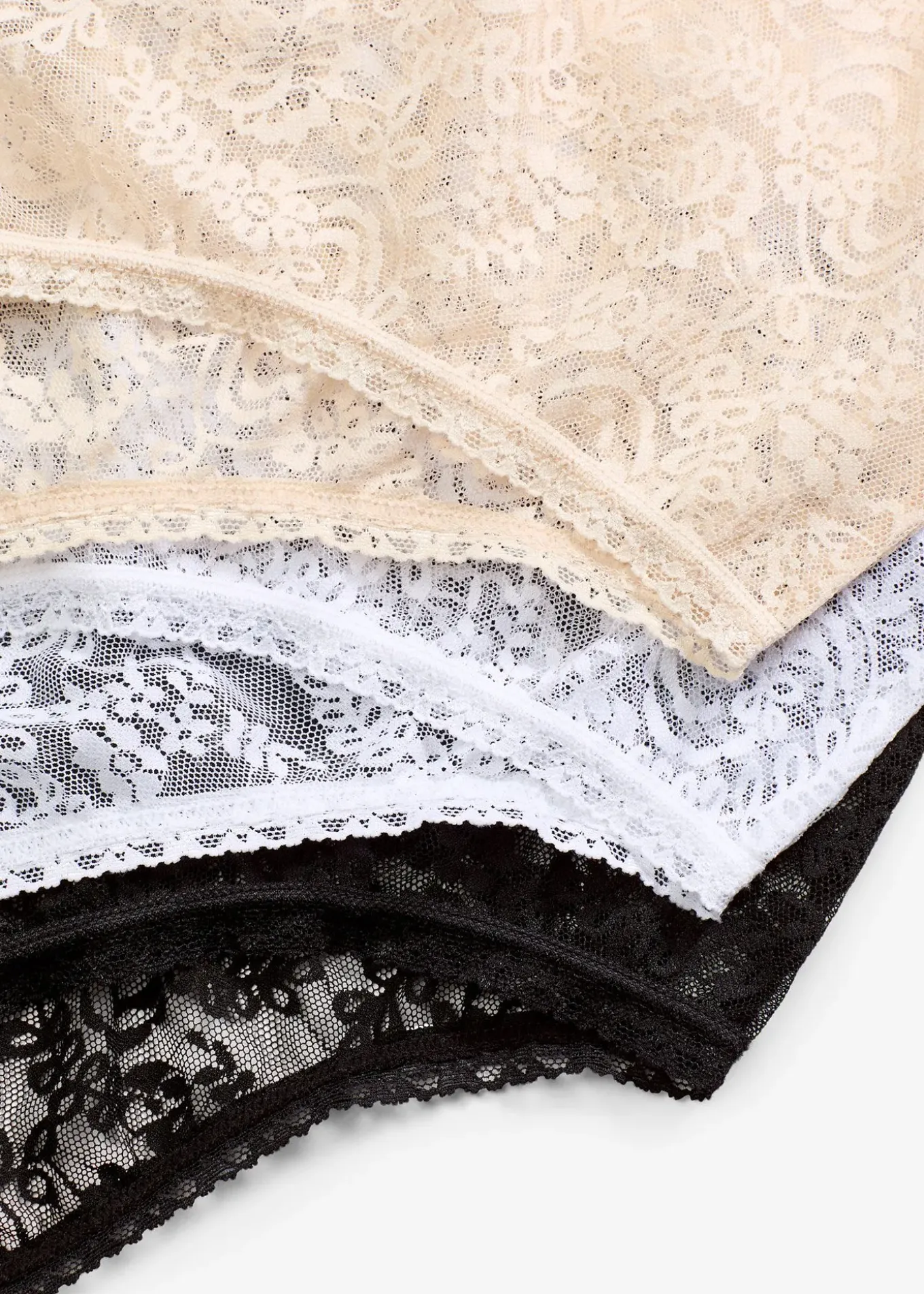 Lot de 3 slips taille haute en dentelle