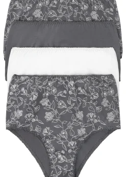 Lot de 4 slips taille haute confortables en coton