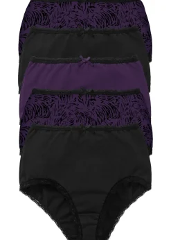 Lot de 5 slips taille haute