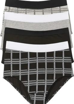 Lot de 4 slips taille haute coton