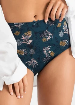 Lot de 4 slips taille haute coton