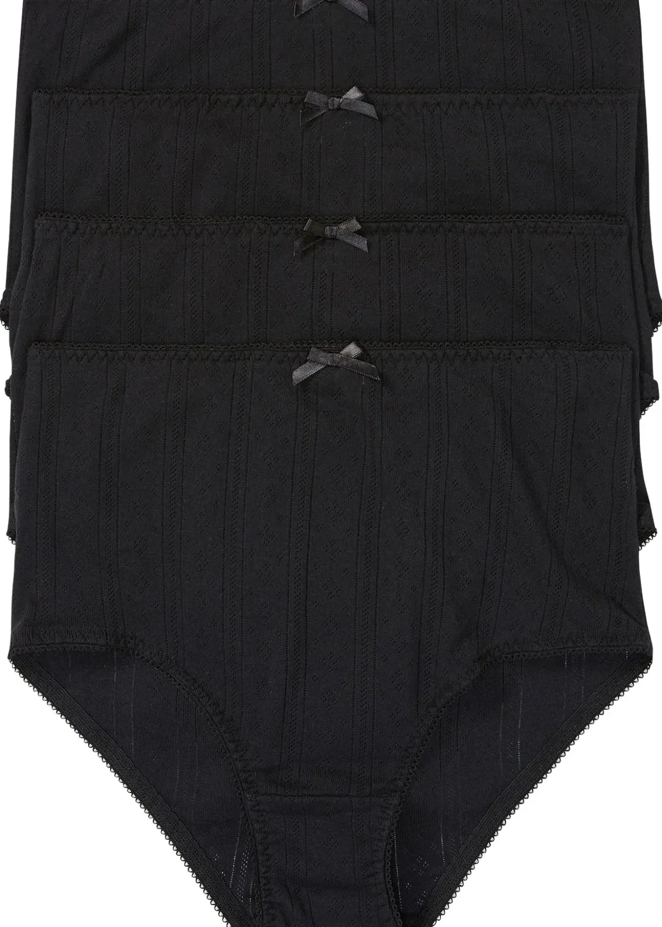 Lot de 4 slips taille haute en coton léger