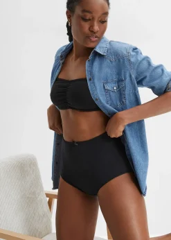 Lot de 4 slips taille haute en coton léger