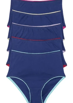 Lot de 5 slips taille haute