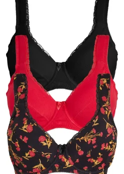 Lot de 3 soutien-gorge coton à armatures