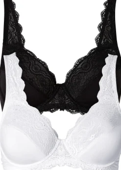 Lot de 2 soutiens-gorge à armatures et dentelle