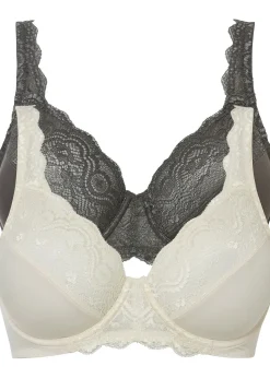 Lot de 2 soutiens-gorge à armatures et dentelle