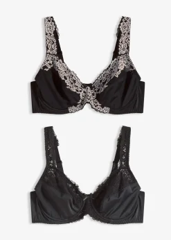 Lot de 2 soutiens-gorge à armatures et bretelles rembourrées