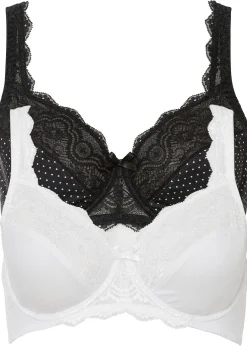 Lot de 2 soutiens-gorge à armatures et dentelle