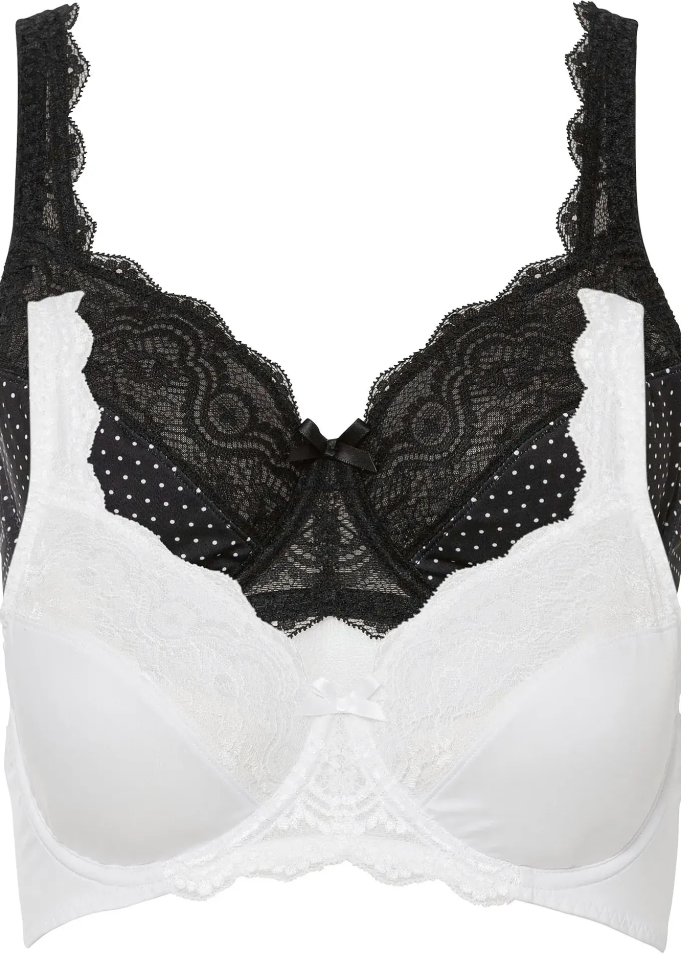 Lot de 2 soutiens-gorge à armatures et dentelle