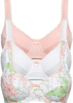 Lot de 3 soutiens-gorge à armatures en coton