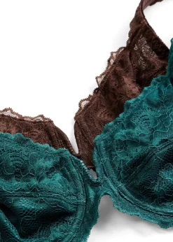 Lot de 2 soutiens-gorge à armatures, détails brillants