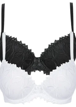 Lot de 2 soutiens-gorge à coques et broderies