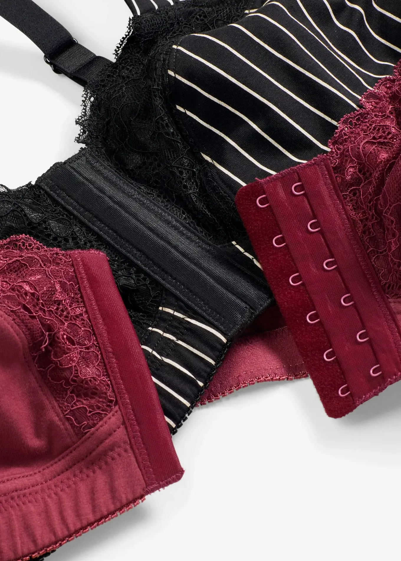 Lot de 2 soutiens-gorge à fermeture devant, sans armatures