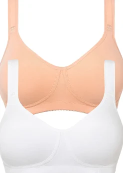 Lot de 2 soutiens-gorge coton moulés sans armatures