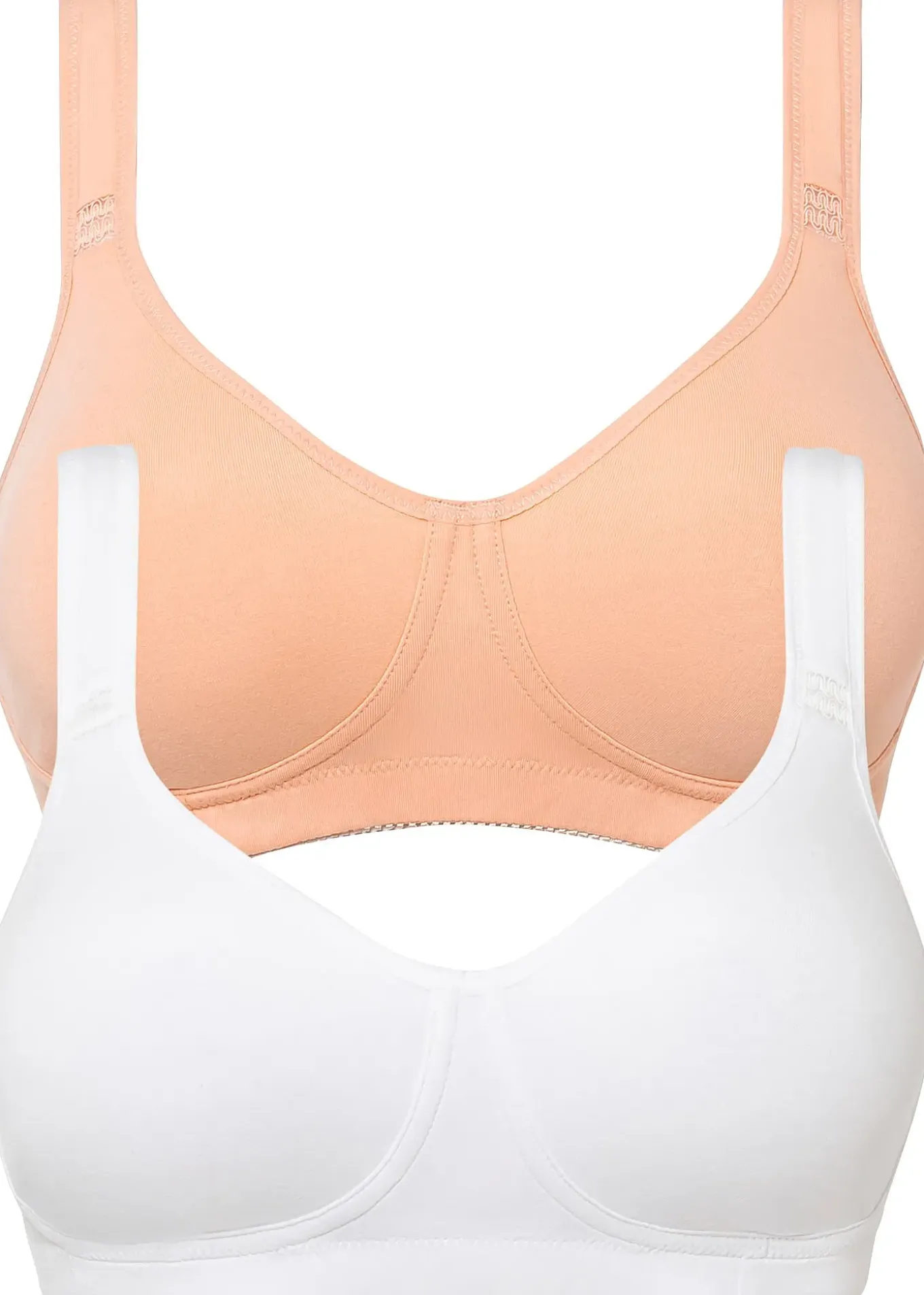 Lot de 2 soutiens-gorge coton moulés sans armatures