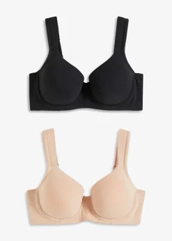 Lot de 2 soutiens-gorge coton à coques et armatures