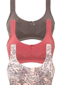 Lot de 3 soutiens-gorge coton sans armatures