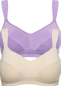 Lot de 2 soutiens-gorge coton sans armatures