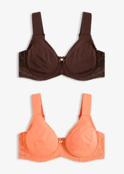 Lot de 2 soutiens-gorge coton moulés à armatures