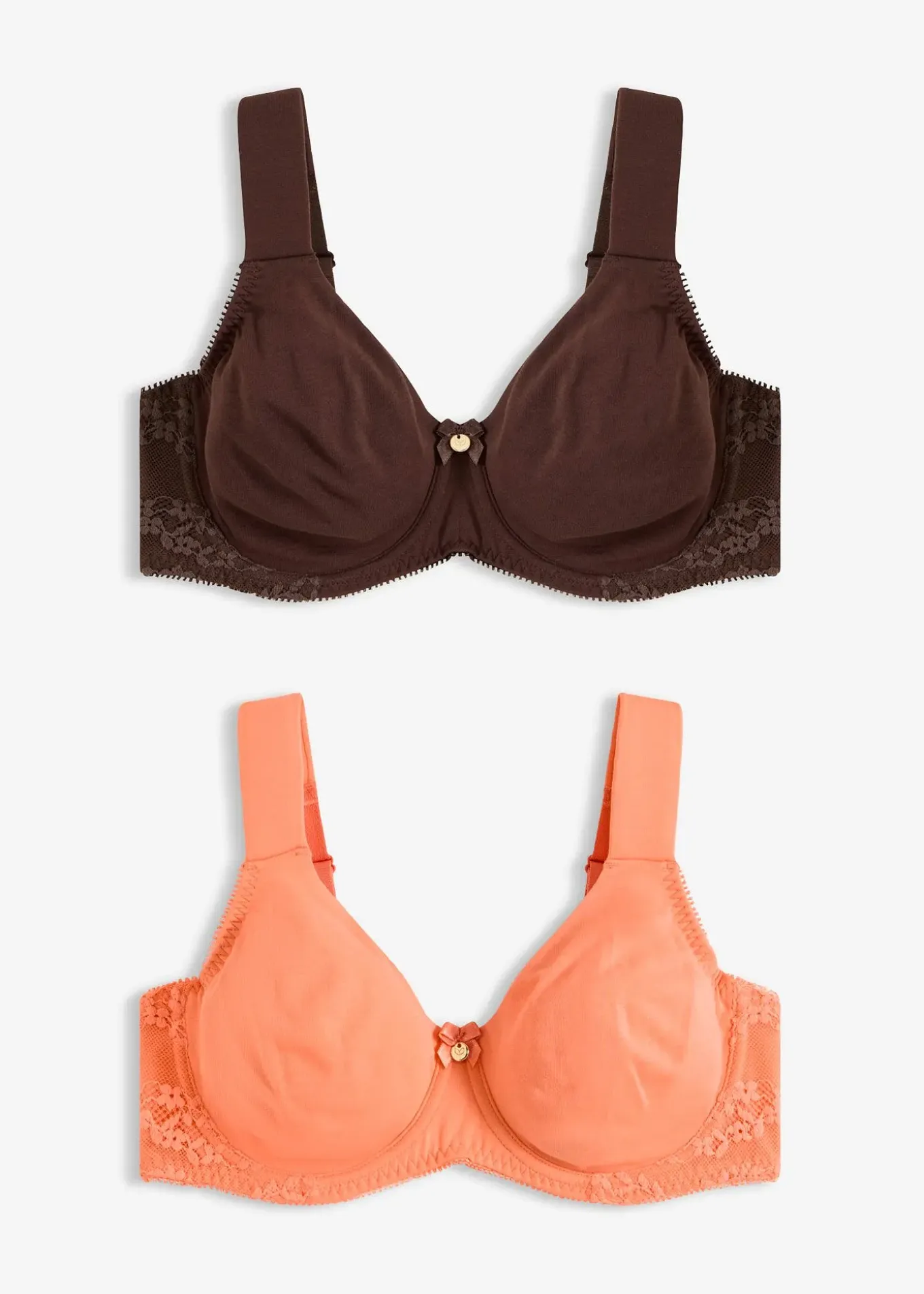 Lot de 2 soutiens-gorge coton moulés à armatures