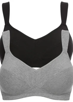 Lot de 2 soutiens-gorge coton sans armatures