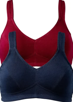 Lot de 2 soutiens-gorge coton sans armatures