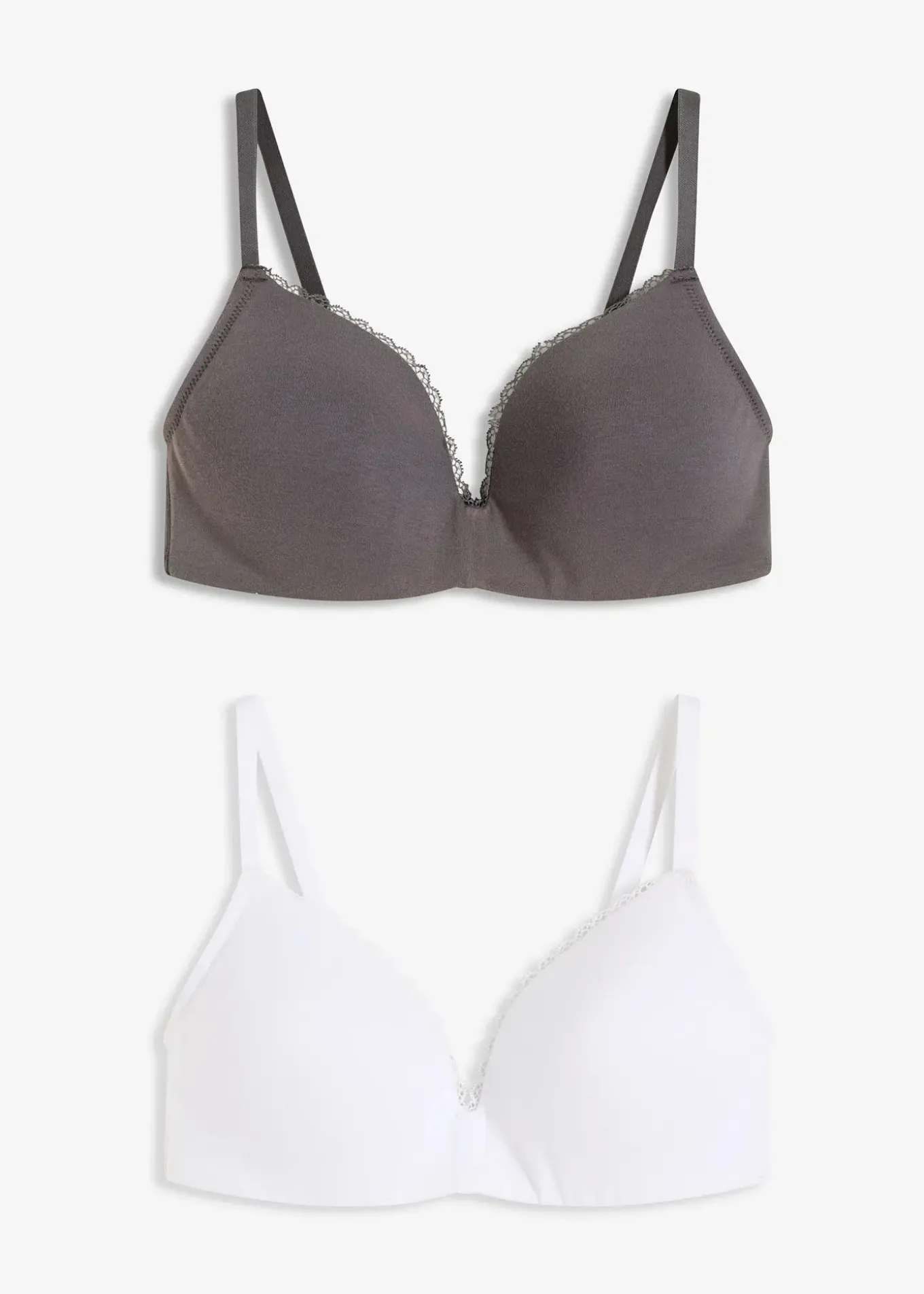 Lot de 2 soutiens-gorge coton à coques sans armatures