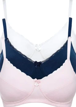 Lot de 3 soutiens-gorge coton sans armatures
