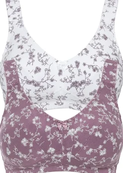 Lot de 2 soutiens-gorge coton sans armatures