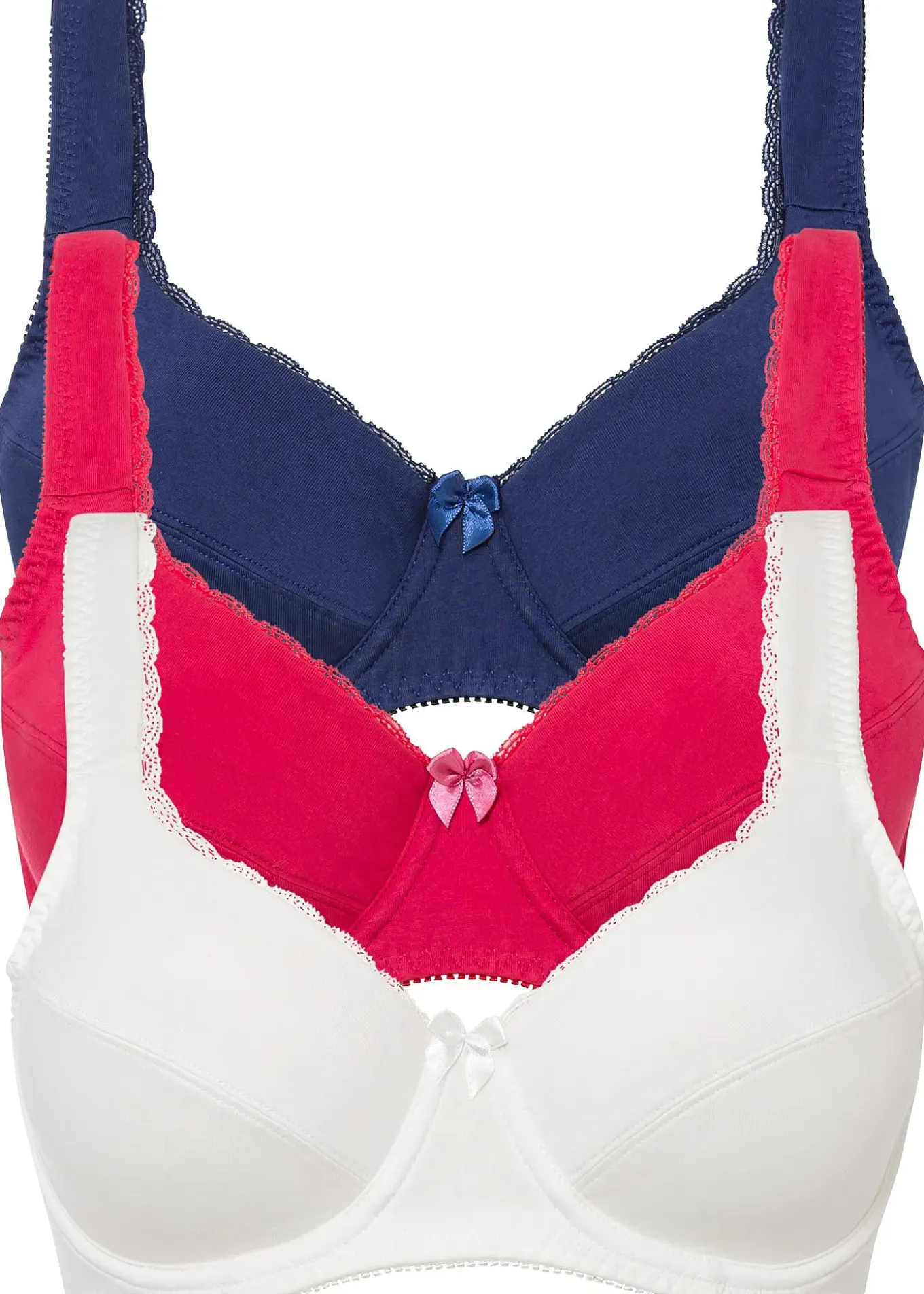 Lot de 3 soutiens-gorge coton à armatures