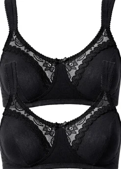 Lot de 2 soutiens-gorge coton sans armatures