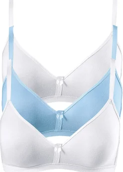 Lot de 3 soutiens-gorge coton sans armatures