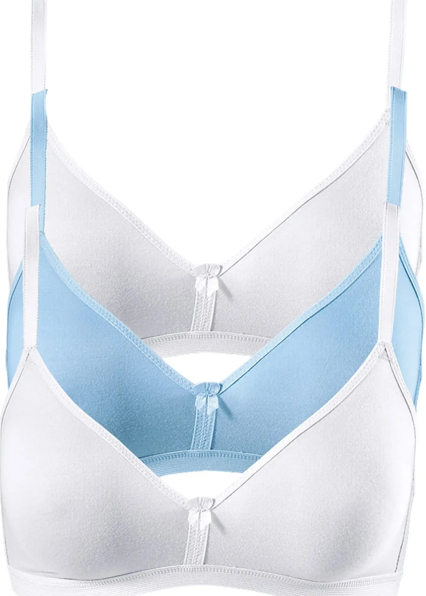 Lot de 3 soutiens-gorge coton sans armatures