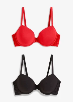 Lot de 2 soutiens-gorge coton à coques et armatures